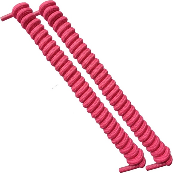 Pink curly shoelaces - Picture 1 of 1